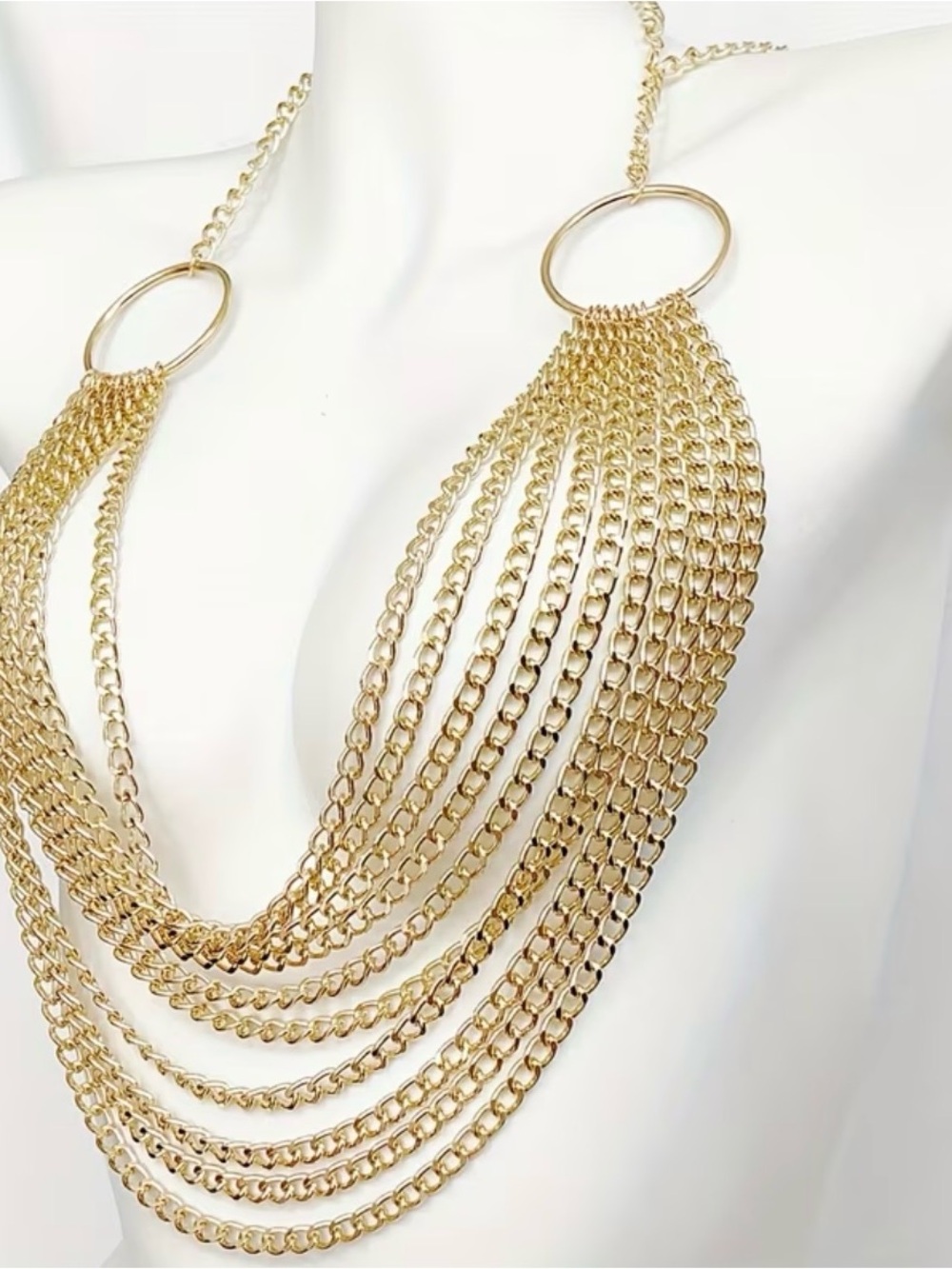 Gold Multi-Strand Chain Waist Belt - Picture 3 of 7